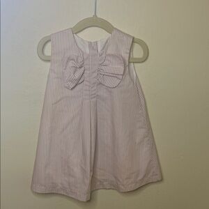 Babidu Spanish Pink Striped Sleeveless Dress with Bow